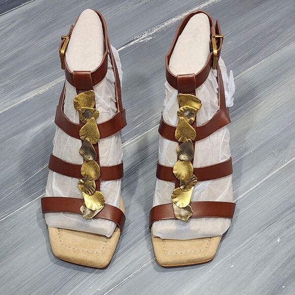 Franco Sarto Spool Heeled Sandal 5.5 M L-Rine‎ Dressy Sandal Ankle Straps - Picture 5 of 12